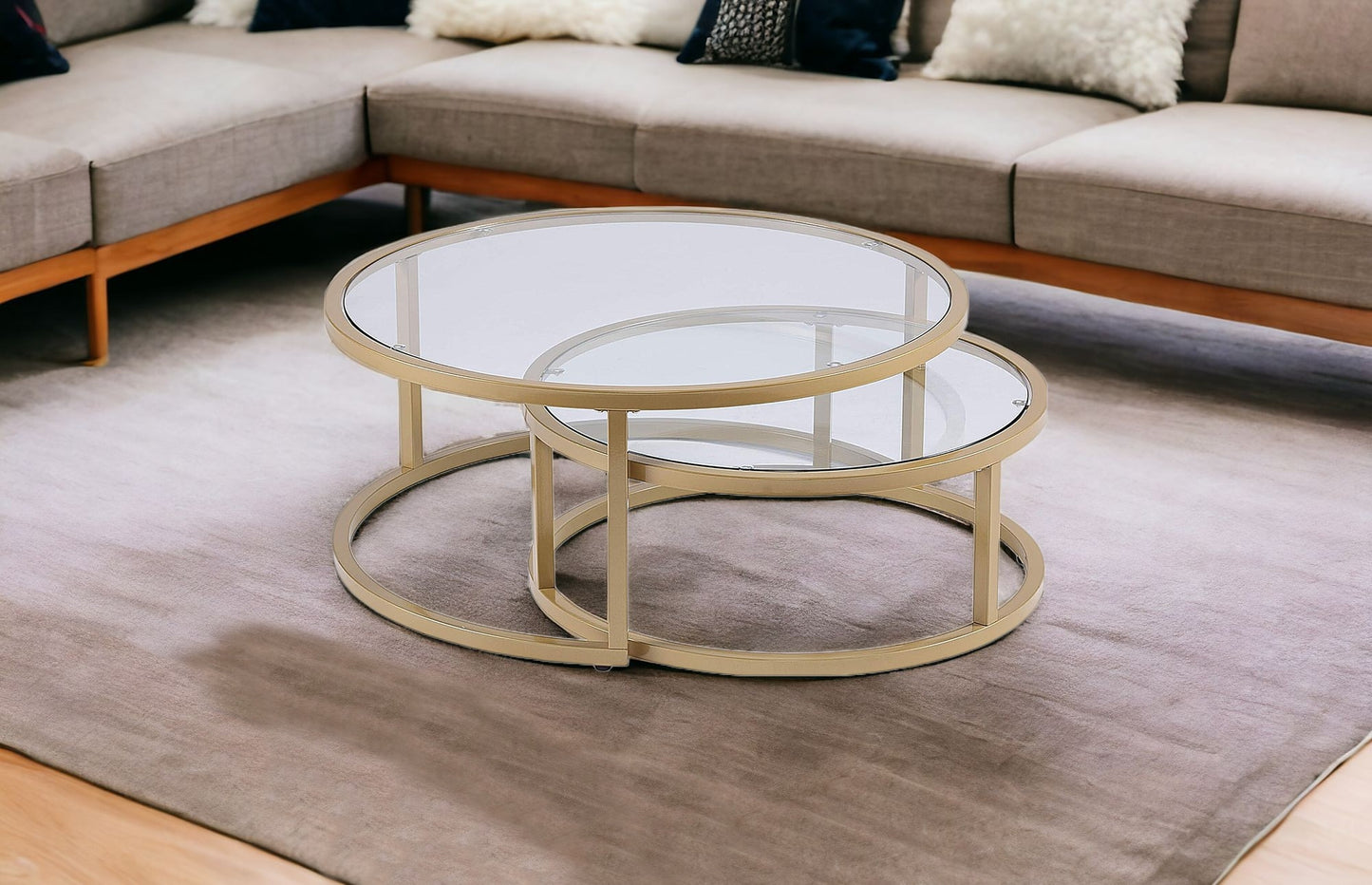 Aurora Gold 2 Piece Coffee Table Set