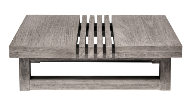 Sylvan 33" Gray Solid Wood Outdoor Coffee Table