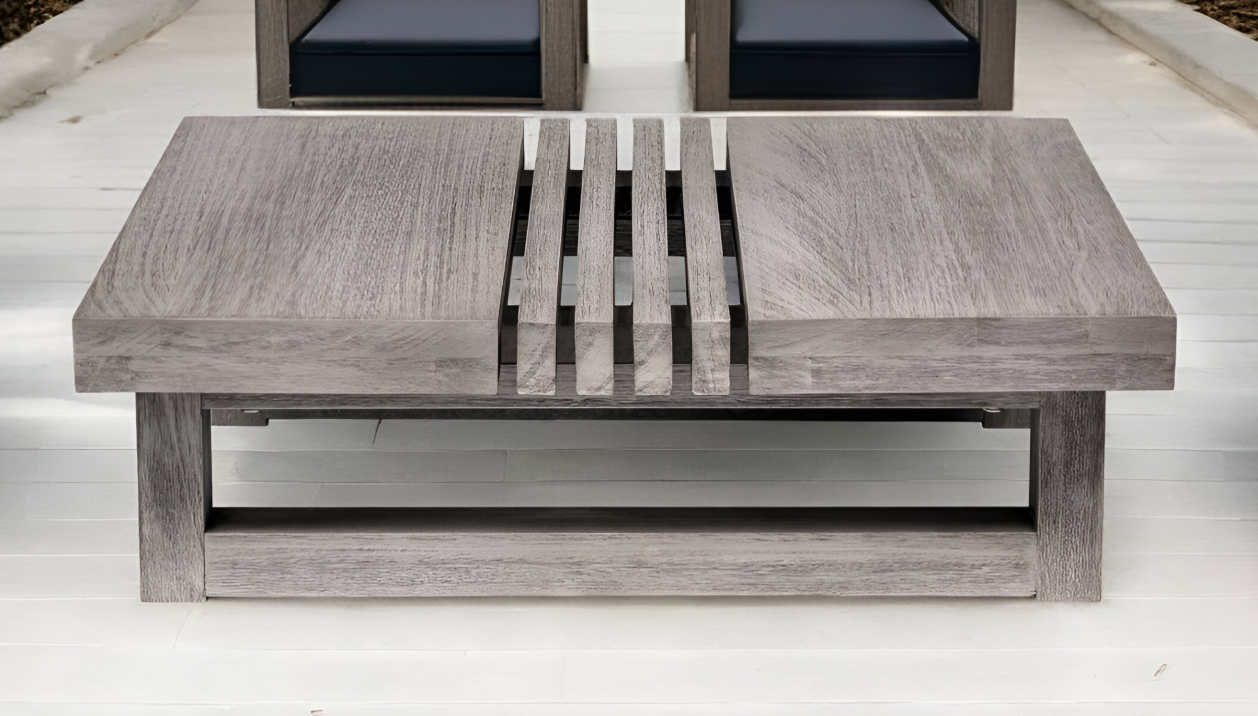 Sylvan 33" Gray Solid Wood Outdoor Coffee Table