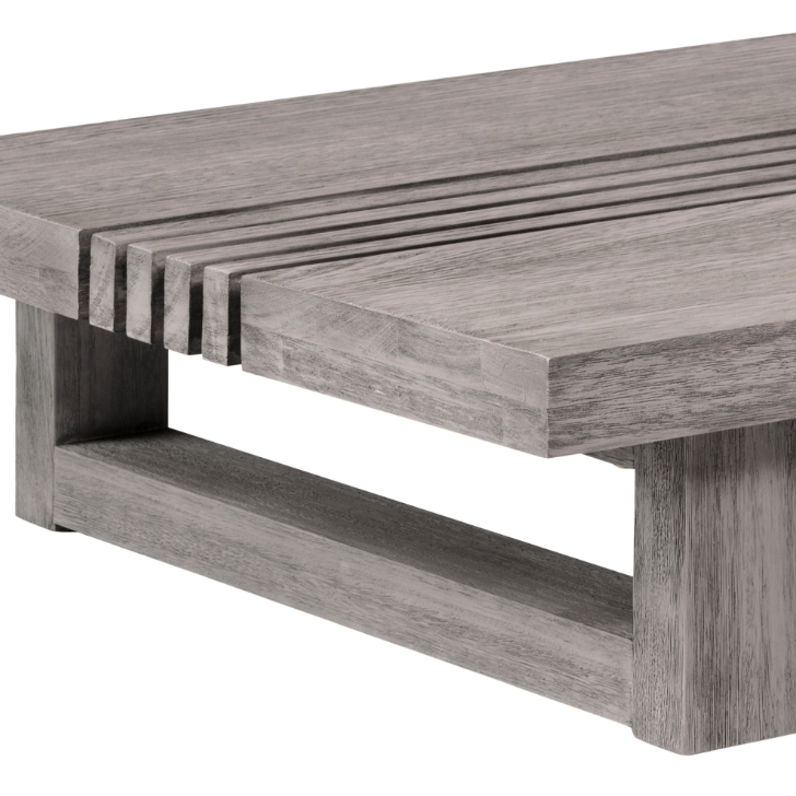 Sylvan 33" Gray Solid Wood Outdoor Coffee Table