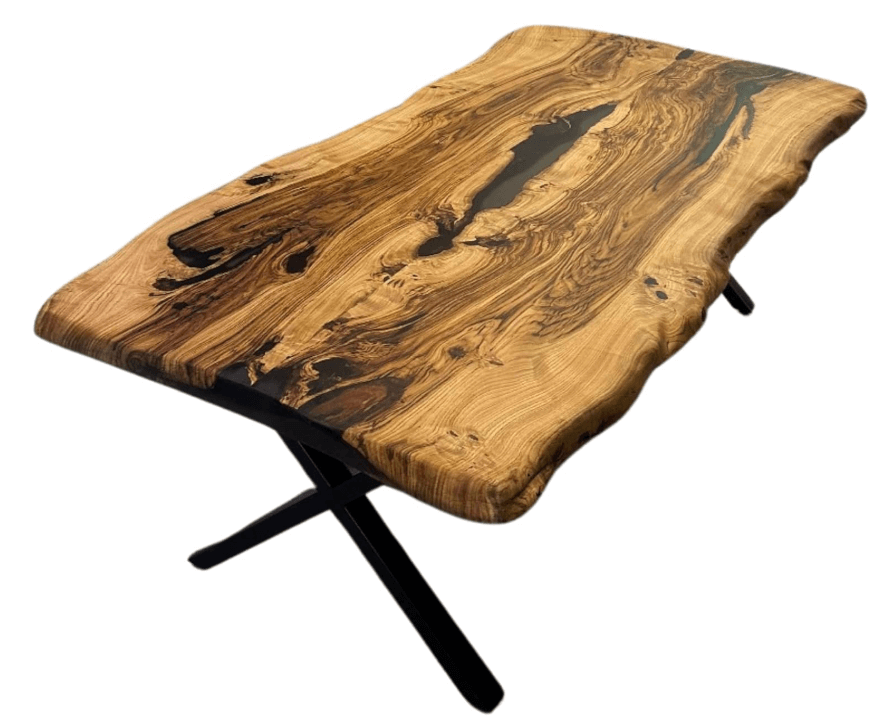 The Chestnut Ridge – Live Edge Epoxy Dining Table