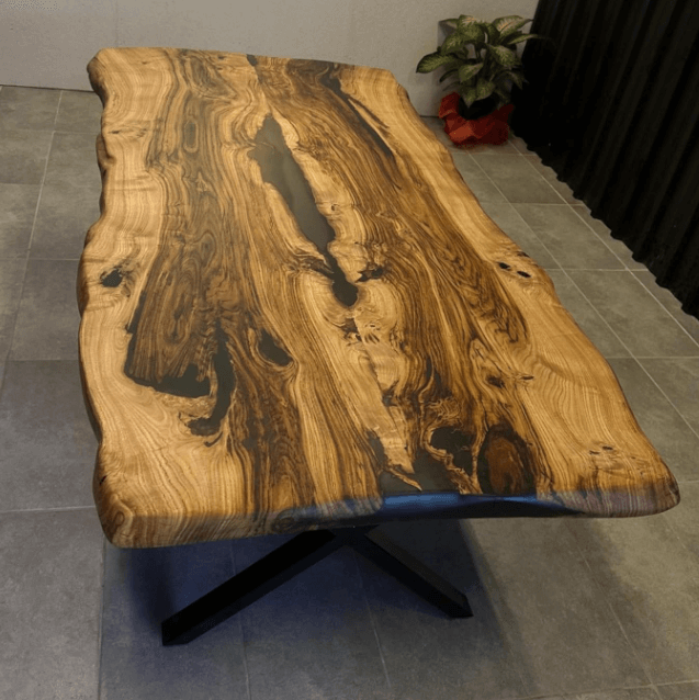 The Chestnut Ridge – Live Edge Epoxy Dining Table