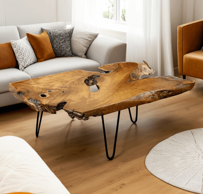 The Timbercrest – Live Edge Natural Wood Coffee Table
